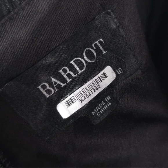 Bardot Women's Black Leaf Lace‎ Overlay Liana Sleeveless Midi Dress Size 6